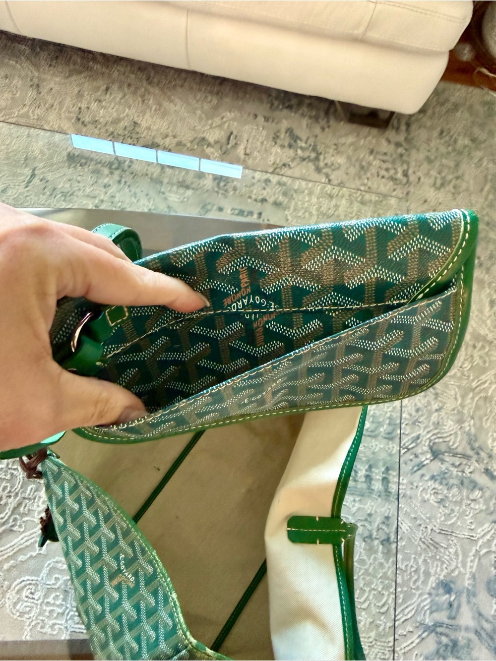 👜 Authentic Goyard Saint Louis PM Tote - Green - Picture 14 of 16